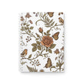 Floral Vintage Rose Spiral Notebook — Botanical Birds & Butterflies Journal