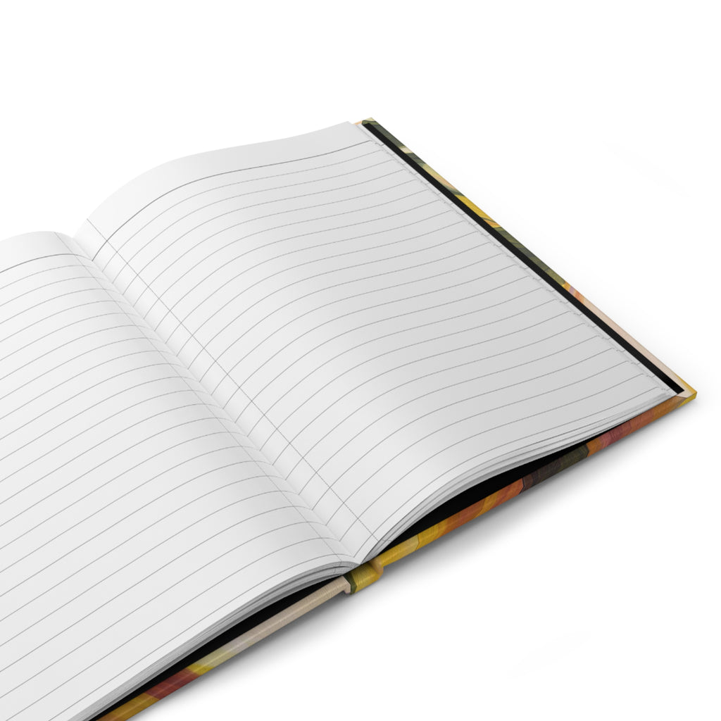 Abstract Yellow Floral Hardcover Journal — Matte Artistic Notebook for Daily Notes & Gifts