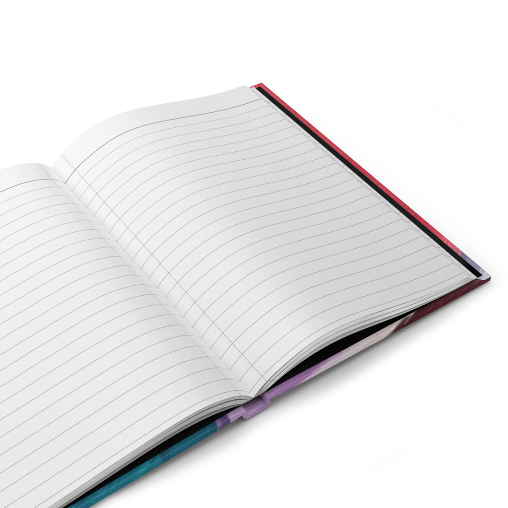 Abstract Floral Hardcover Journal — Colorful Brushstroke Notebook