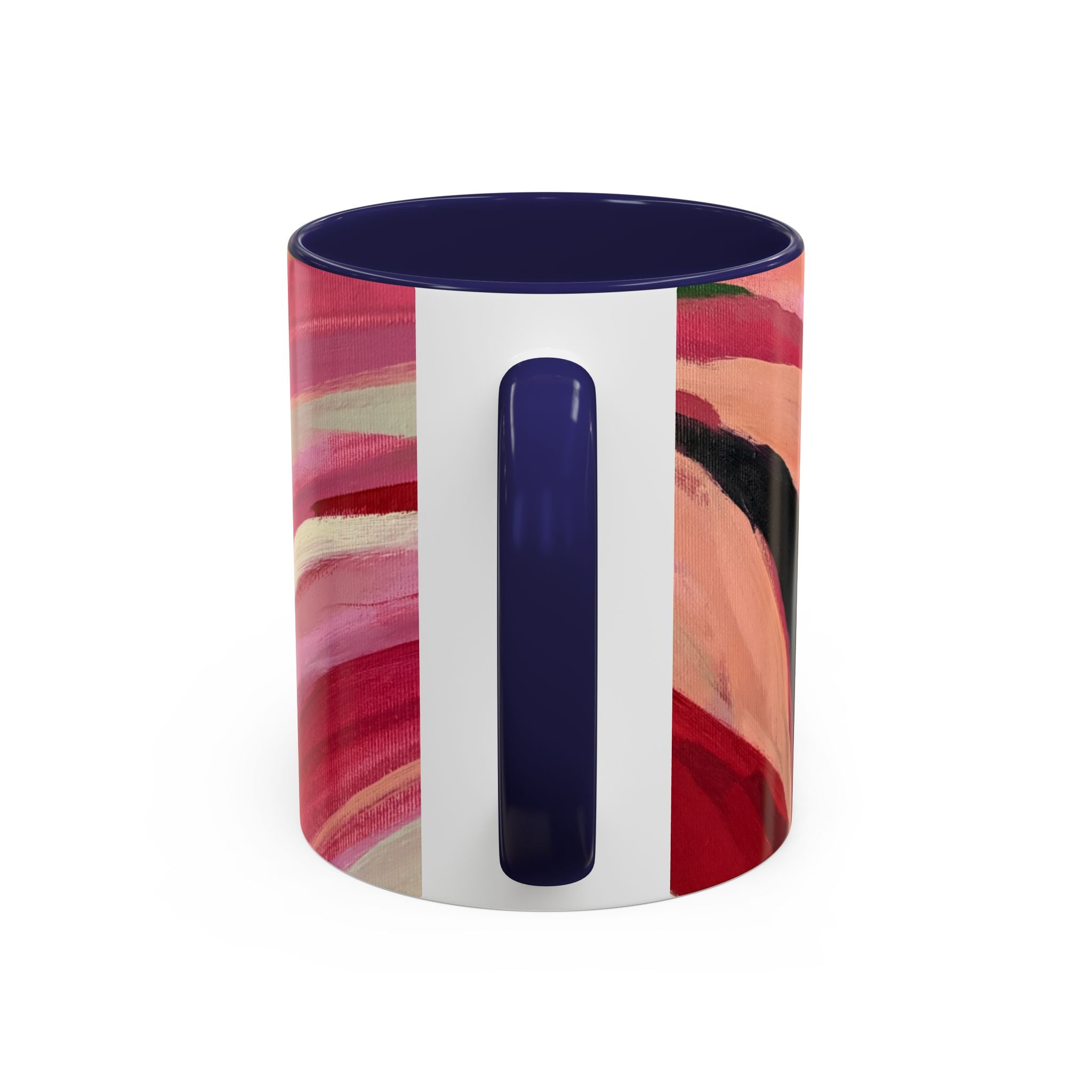 Abstract Pink Brushstroke Coffee Mug — Artistic Accent Mug (11/15oz)