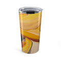 20oz Floral Tumbler — Yellow Abstract Calla Lily Travel Cup