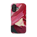 Abstract Red Brushstroke Phone Case — Magnetic Impact-Resistant Protection