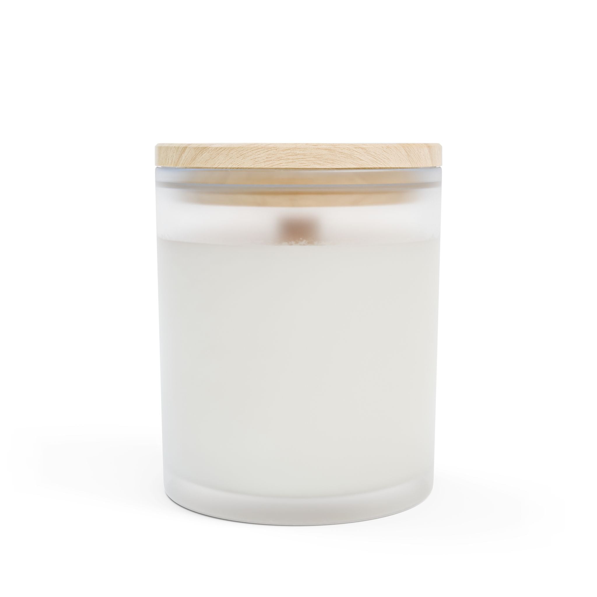 Love Frosted Glass Candle — 11oz Scented Soy Candle with Wooden Lid