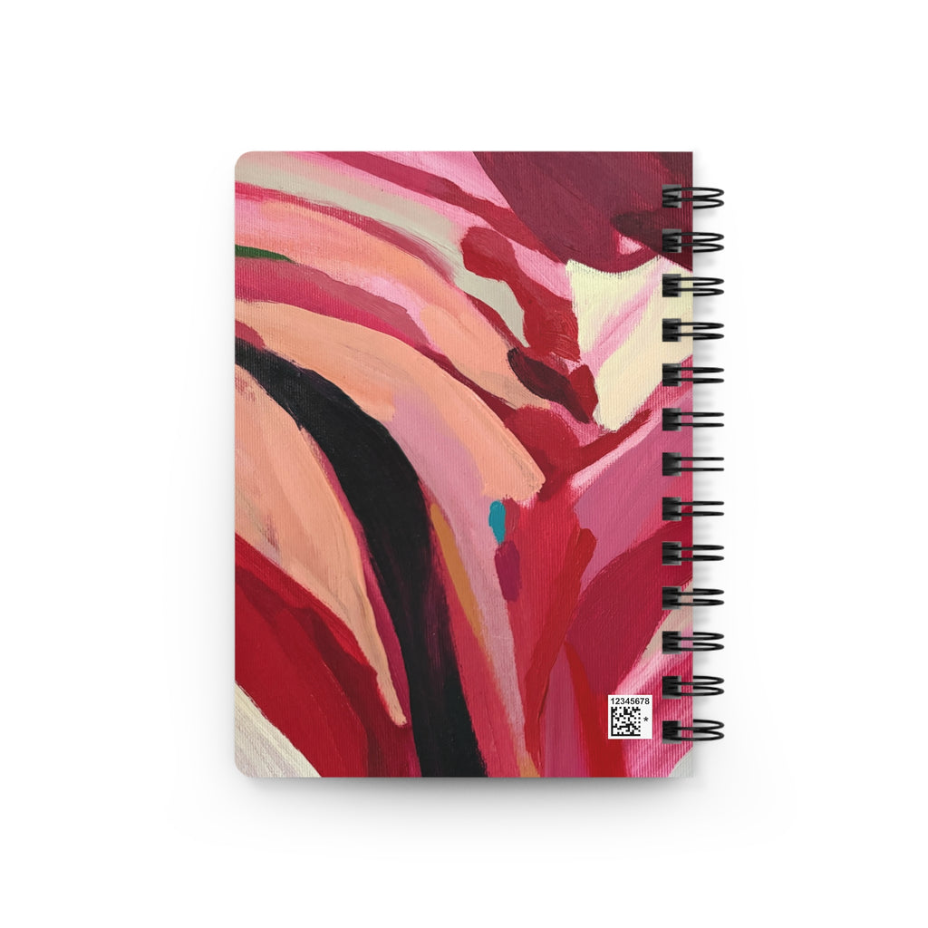 Spiral Notebook — Abstract Pink Brushstroke Journal for Notes & Sketches