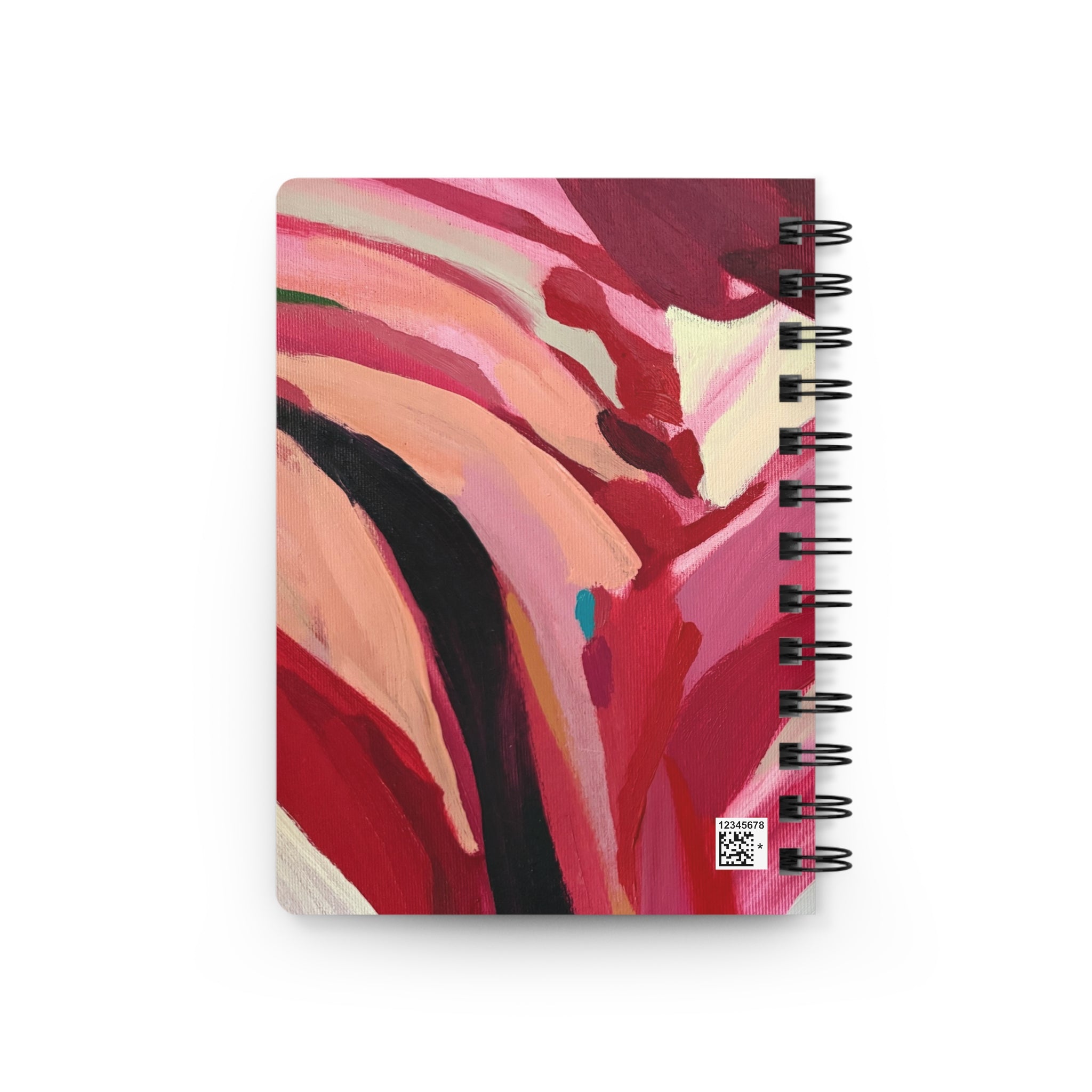 Spiral Notebook — Abstract Pink Brushstroke Journal for Notes & Sketches