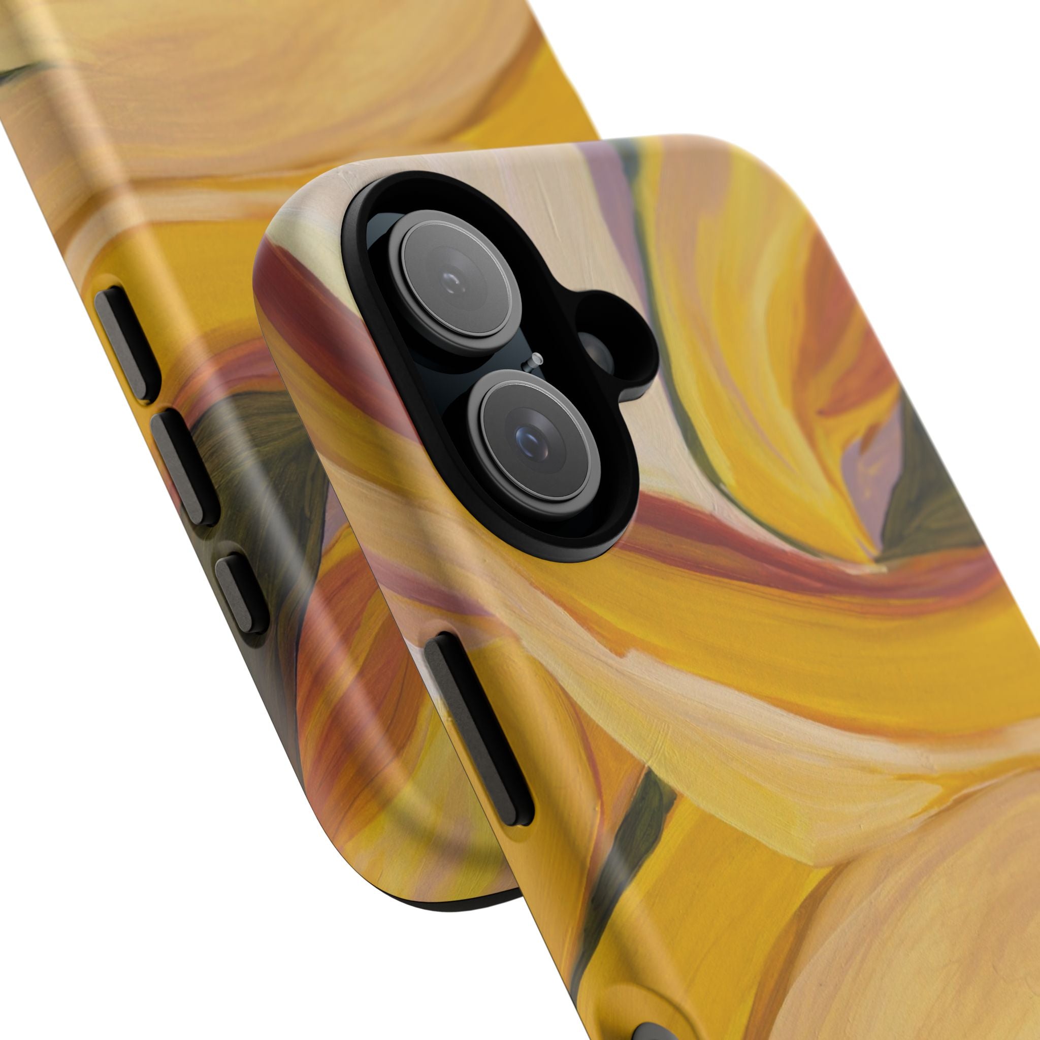 Phone Case — Abstract Yellow Swirl Tough Case