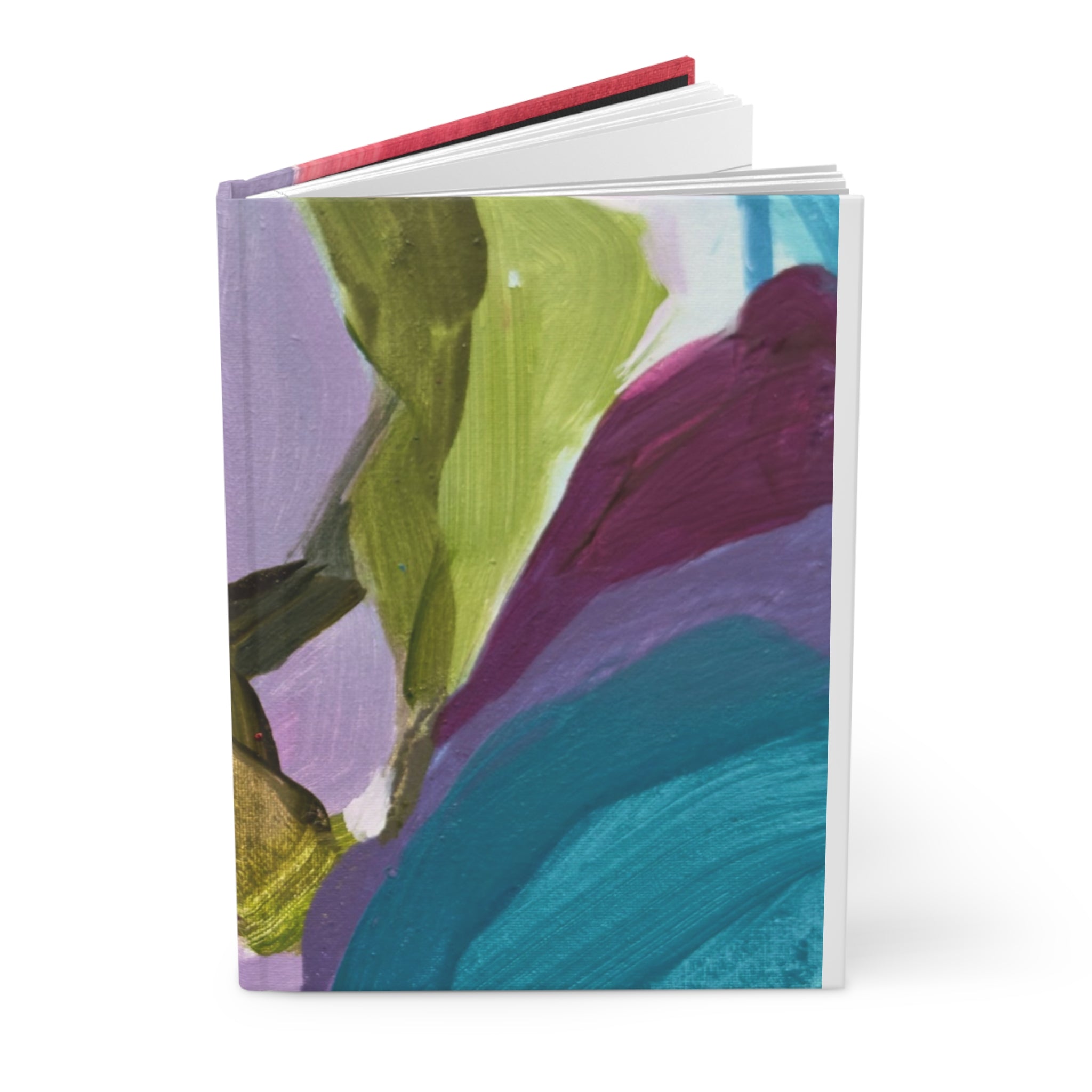 Abstract Floral Hardcover Journal — Colorful Brushstroke Notebook