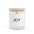 Joy Frosted Glass Candle — 11oz Scented Jar for Home Décor & Gifts