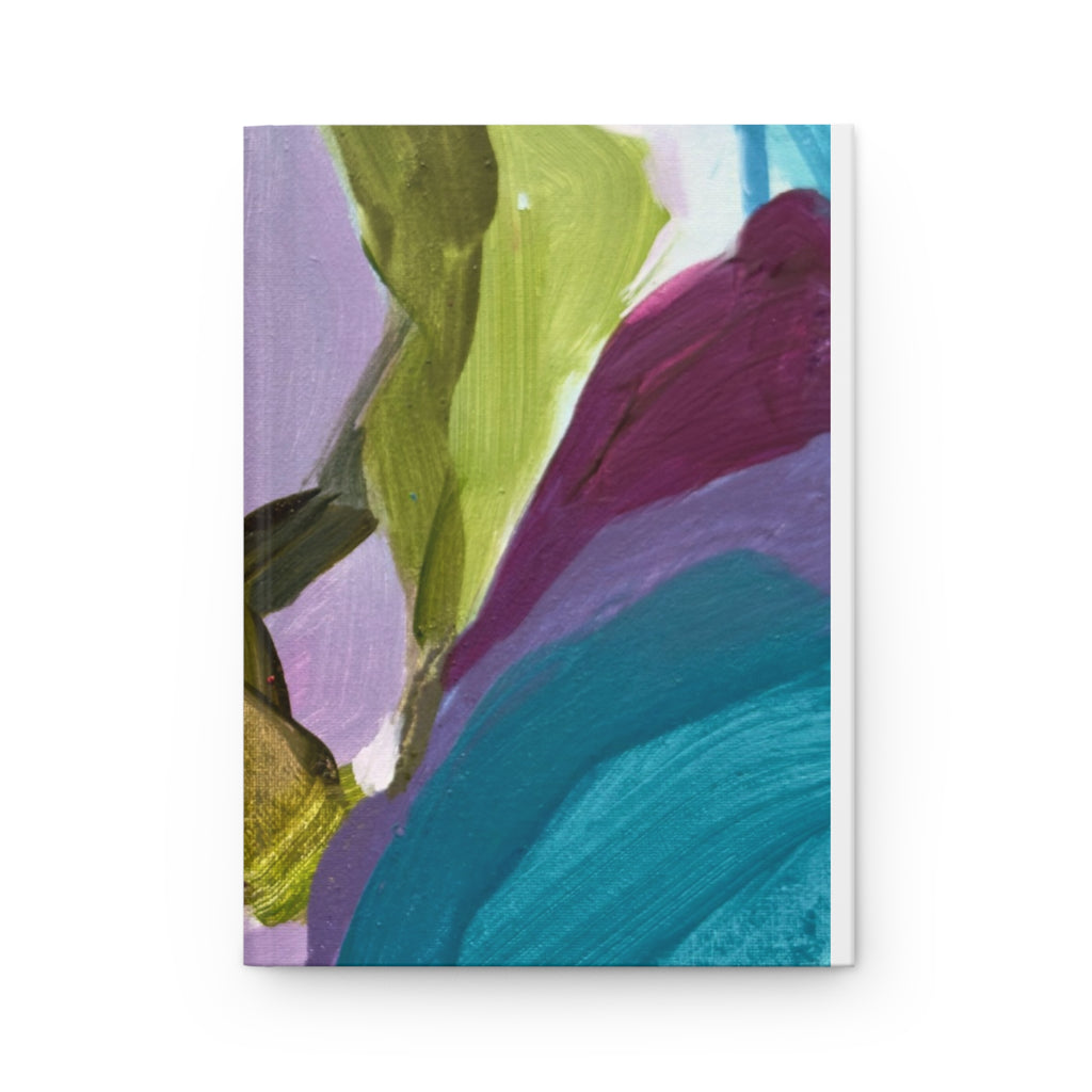 Abstract Floral Hardcover Journal — Colorful Brushstroke Notebook