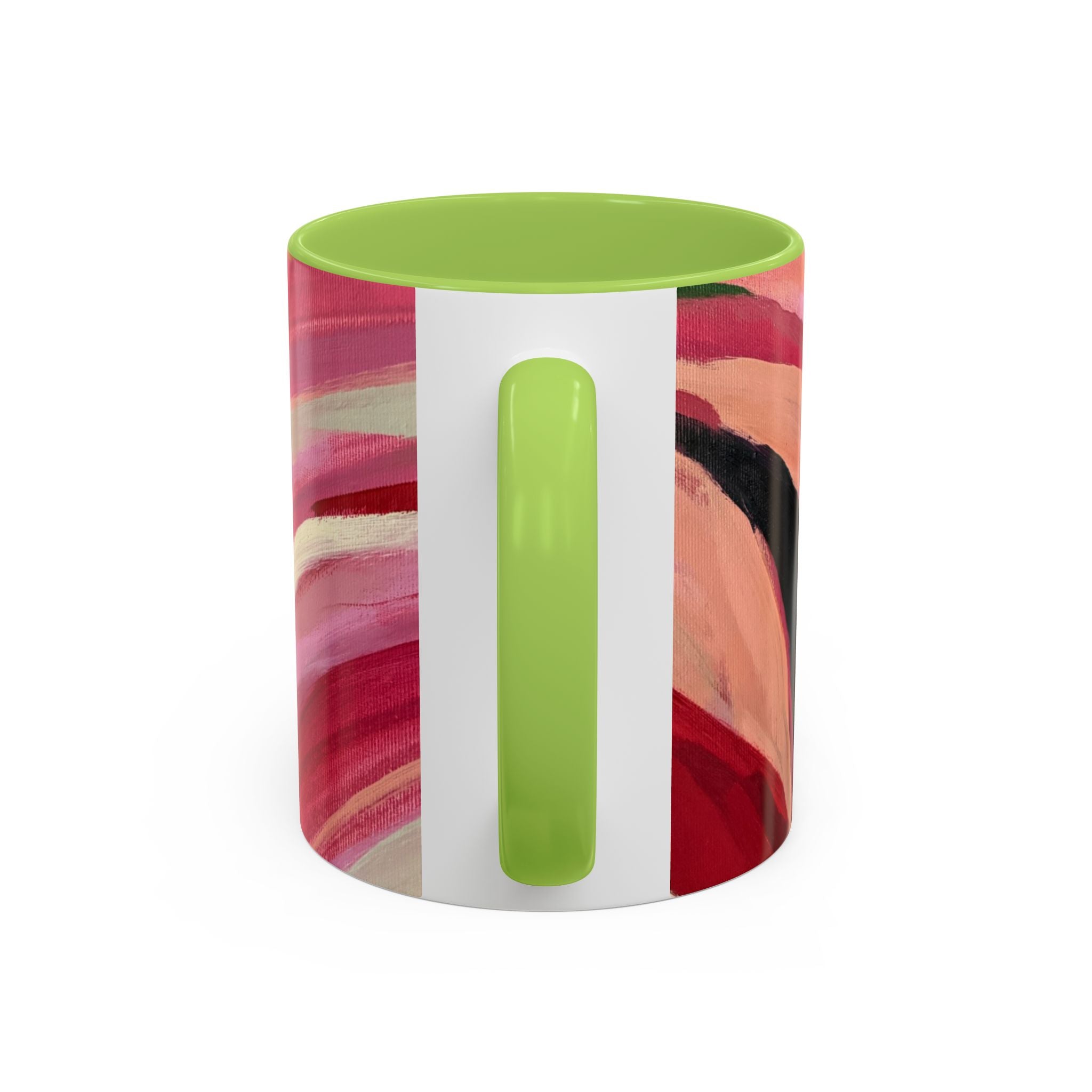 Abstract Pink Brushstroke Coffee Mug — Artistic Accent Mug (11/15oz)