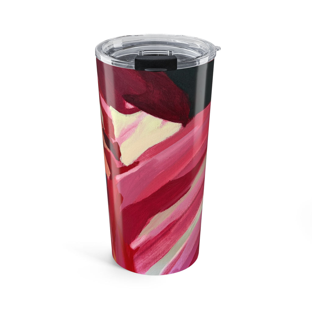 20oz Abstract Pink Swirl Tumbler — Insulated Travel Cup