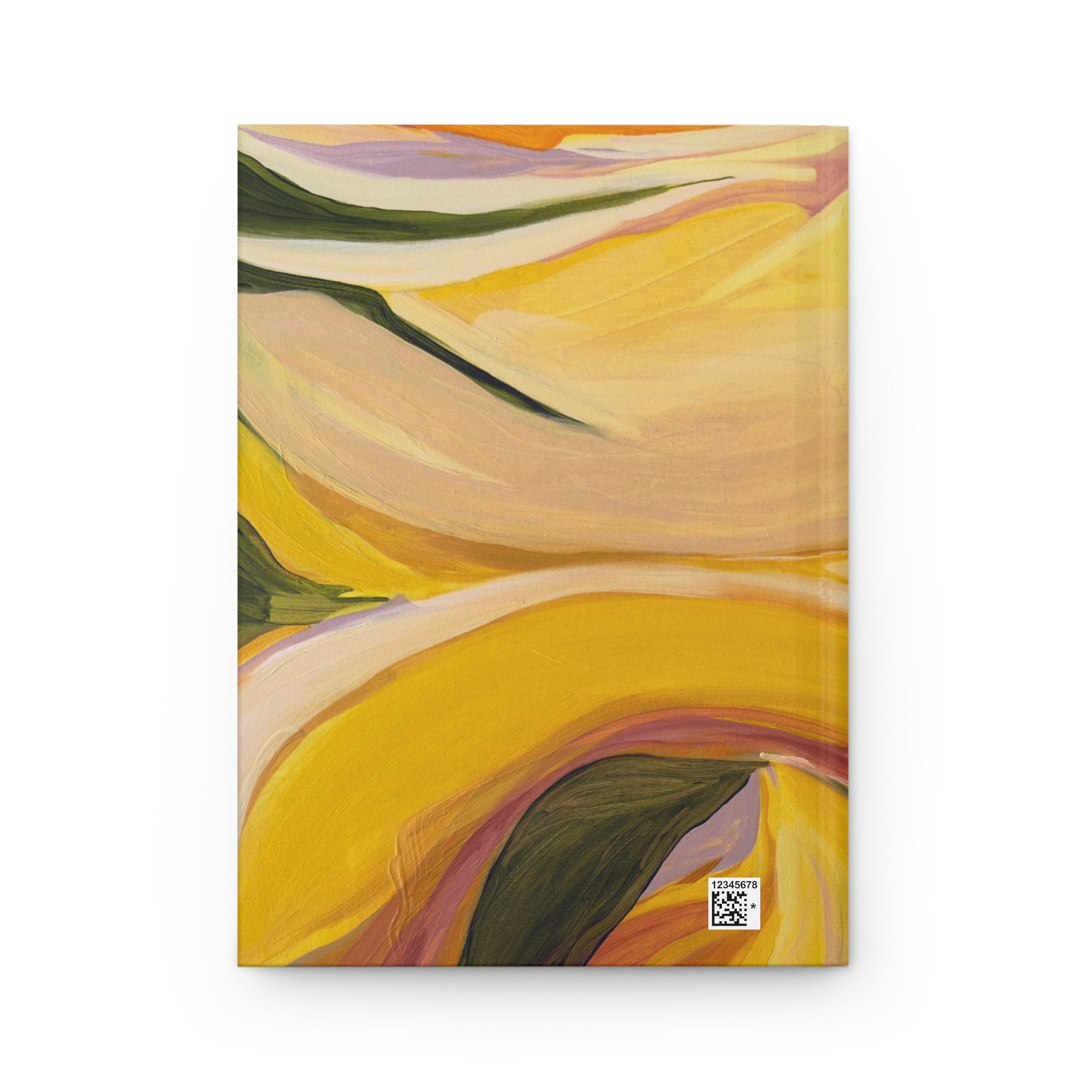 Abstract Yellow Floral Hardcover Journal — Matte Artistic Notebook for Daily Notes & Gifts