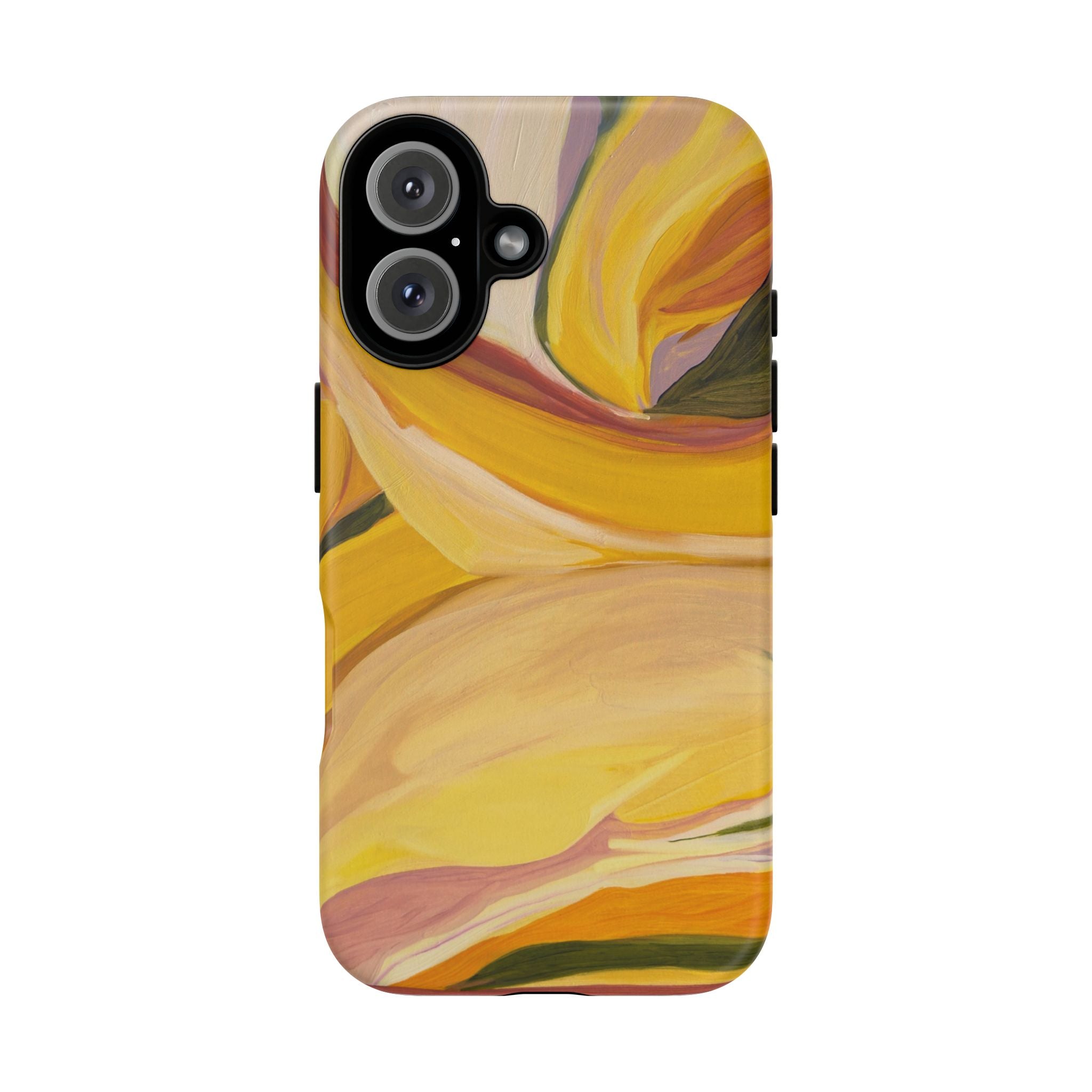 Phone Case — Abstract Yellow Swirl Tough Case